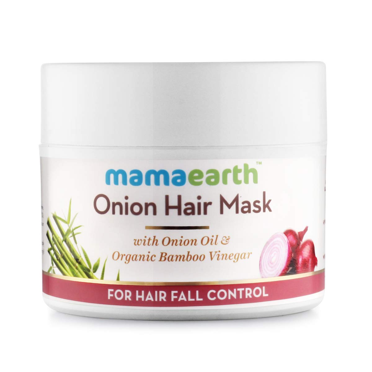 Picture of Mamaearth Onion Hair Mask, For Hair Fall Control, With Onion Oil &amp; Organic Bamboo Vinegar, 200ml
