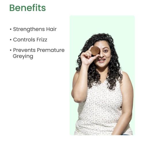 Picture of Earth Rhythm Shampoo Bar for Hair Nourishment &amp; Oil Control with Shikakai, Reetha, Amla &amp; Curry Leaf 80gm (Paper box) 