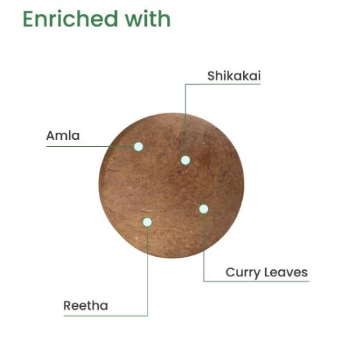 Picture of Earth Rhythm Shampoo Bar for Hair Nourishment &amp; Oil Control with Shikakai, Reetha, Amla &amp; Curry Leaf 80gm (Paper box) 