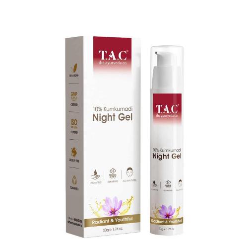 Picture of T.A.C. 10% Kumkumadi Night Gel For Glowing Skin 50gm
