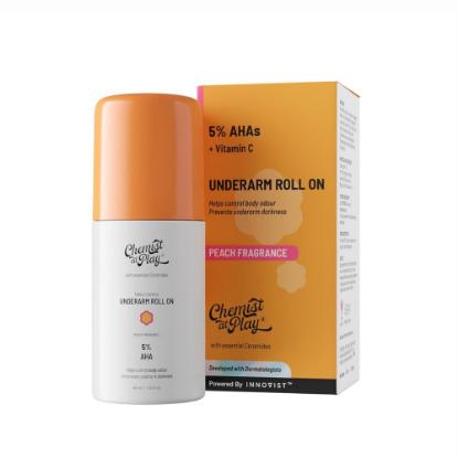 Picture of Chemist At Play Under Arm Roll On - Peach Fragrance - 40ml (4% Lactic Acid + 1% Mandelic Acid)