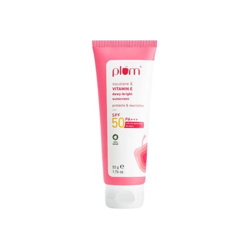 Picture of Plum Squalane & Vitamin E Dewy-Bright Sunscreen SPF 50, 50gm 