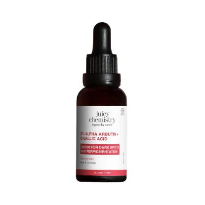 Picture of Juicy Chemistry 2% Alpha Arbutin + D-Gallic Acid Face Serum 30ml