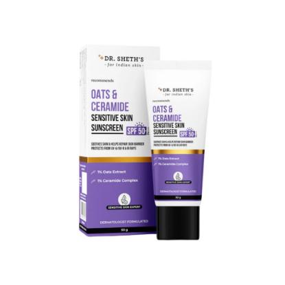 Picture of Dr. Sheth's Oats & Ceramide Sensitive Skin Sunscreen 50gm