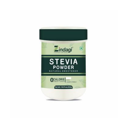 Picture of Zindagi Stevia Powder, Sugar Free Sweetner 200gm - Jar
