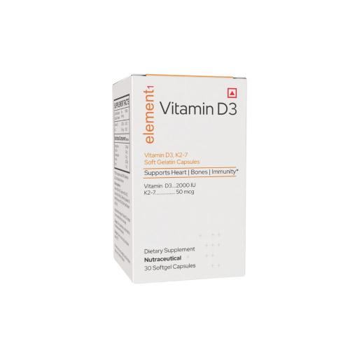 Picture of Element1 Vitamin D3 + K2 2000 IU/50mcg (30 Capsules)