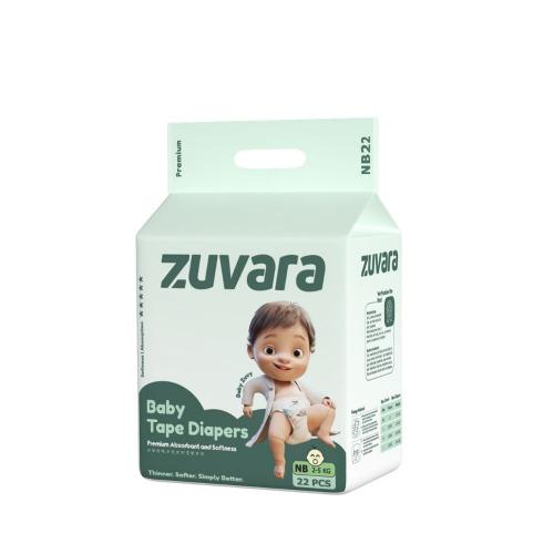 Picture of Zuvara Baby Tape Diaper - NB (Pack of 22)