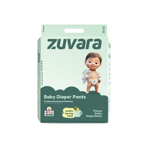 Picture of Zuvara Premium Baby Diaper Pants - M (Pack of 70) 
