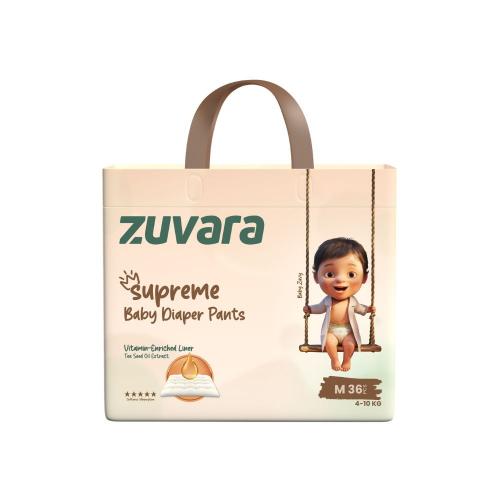 Picture of Zuvara Supreme Baby Tape Diaper - M (Pack of 36)